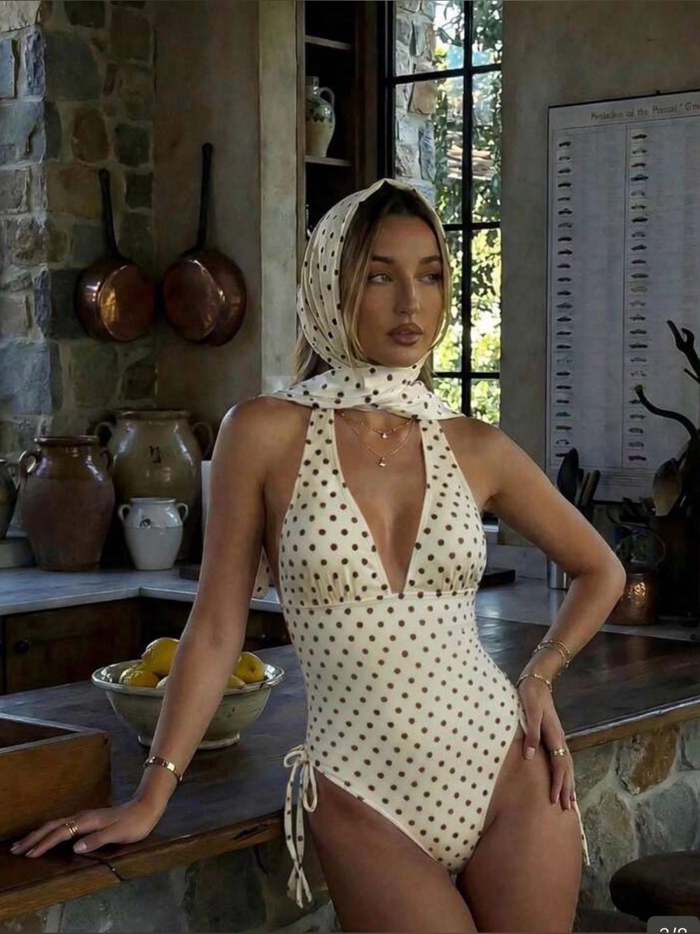 Small Polka Dot 1 Piece Swimsuit